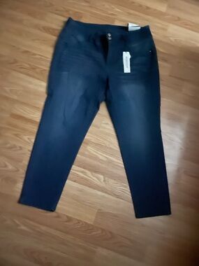 Workshop Republic Clothing Dark Indigo Skinny Ankle Jeans